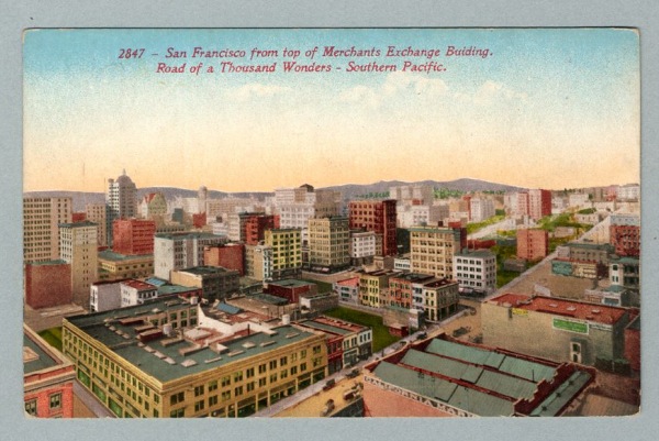 絵葉書 外国 サンフランシスコ 街並み俯瞰図 カラー カミモノネット 絵葉書 切手類の販売と買取