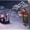絵葉書　歴史　北海道博覧会　親鸞聖人雪中に石を枕す