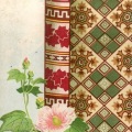 絵葉書　イラスト　絨毯と花カラー　東宮凱旋記念