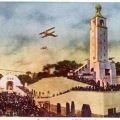 絵葉書　博覧会　平和記念博　平和塔　飛行機　カラー