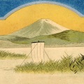 絵葉書　アート　富士山と帆掛け舟　カラー