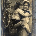 絵葉書　人物　クリスマスの母子　写真版　独切手貼実逓便