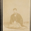 古写真　和装男性　京都丸太町　桑山写