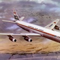 絵葉書　飛行機　JAL　DC-8C JET COURIER　カラー