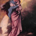 絵葉書　宗教　赤子を抱く聖母マリア　カラー