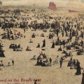 絵葉書　米国　Holoday Crowd on Beach near the Cliff House San Francisco カラー